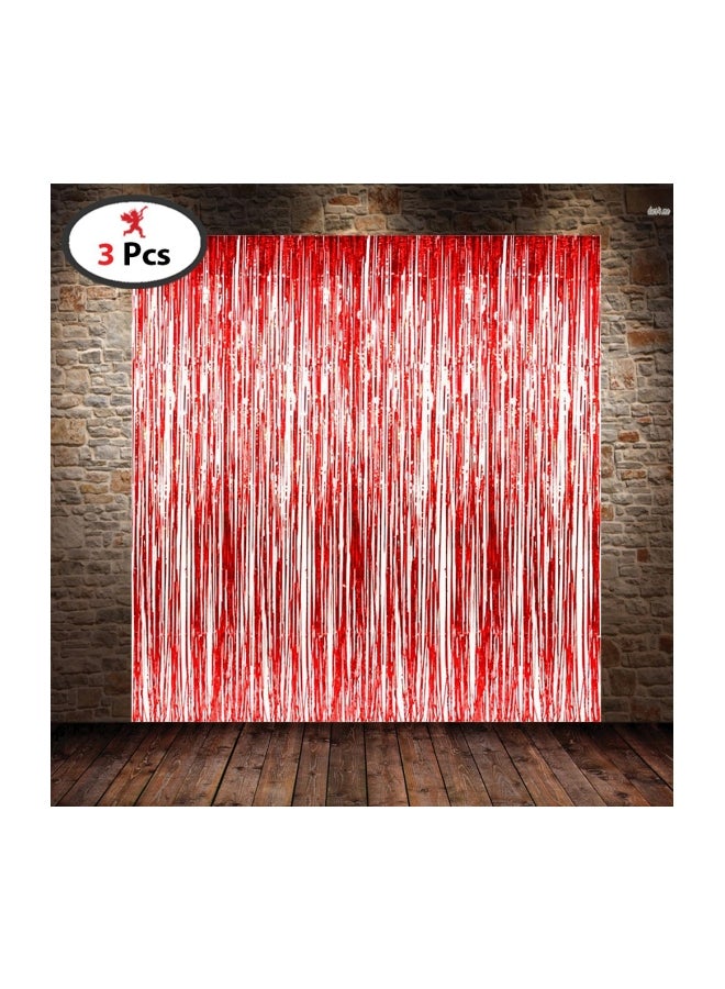 بارتي بروبس حزمة لافتات من القصدير للستائر من 3 قطع طراز FLCNRD03 - Image 3