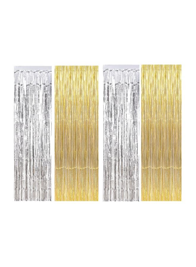 Party Propz Pack Of 4 Foil Curtain For Birthday Decoration STO2351  - Image 1