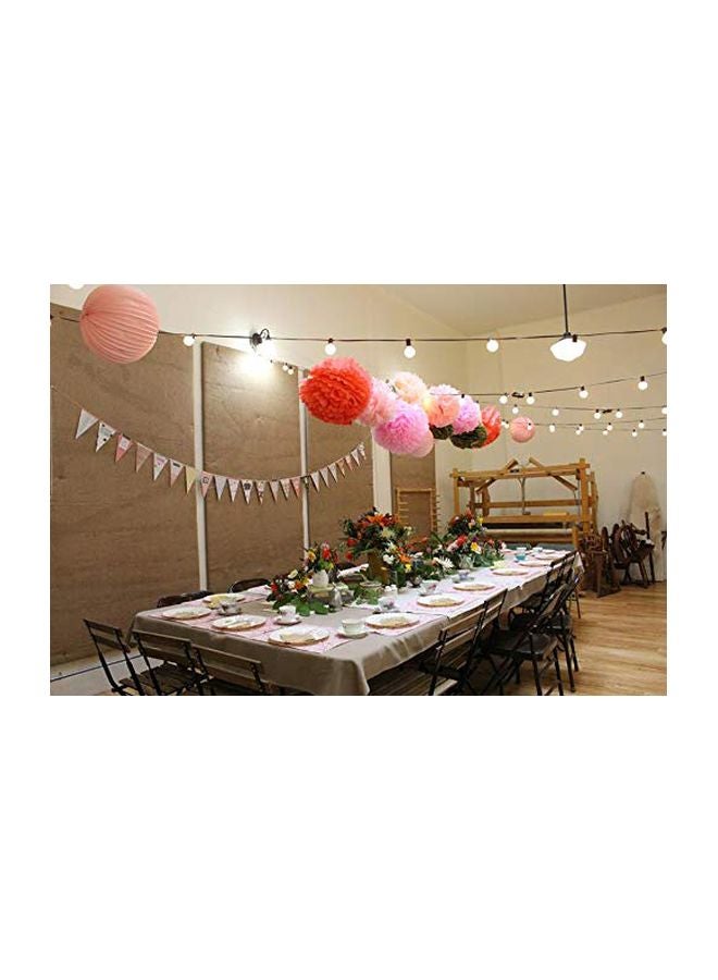 Chocozone Pack Of 8 Pom Pom Flower Party Supplies - Image 2