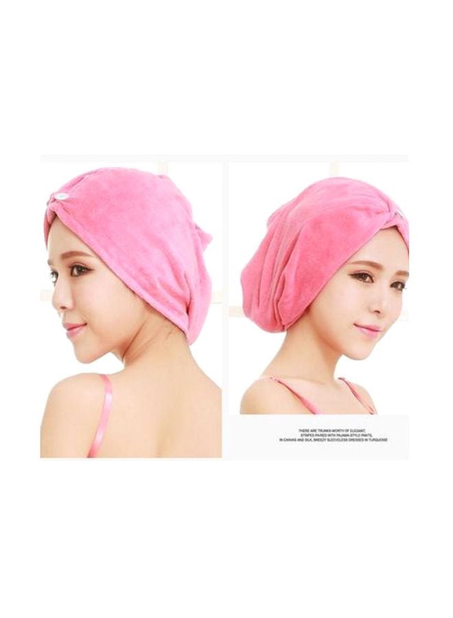 Microfiber Hair Wrap Bath Towel Pink One Size - Image 2