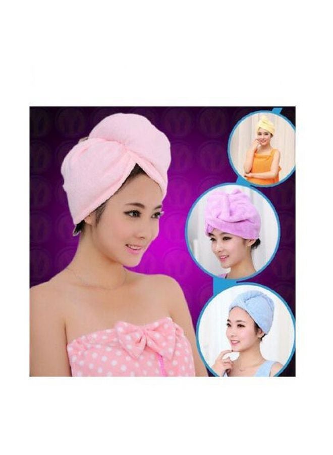 Microfiber Hair Wrap Bath Towel Pink One Size - Image 3