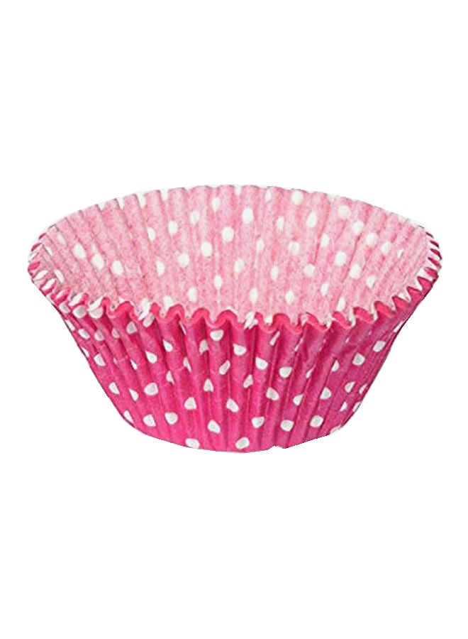 Oasis Supply 100-Piece Polka Dot Baking Cups Pink 1.8x2.5inch  - Image 1