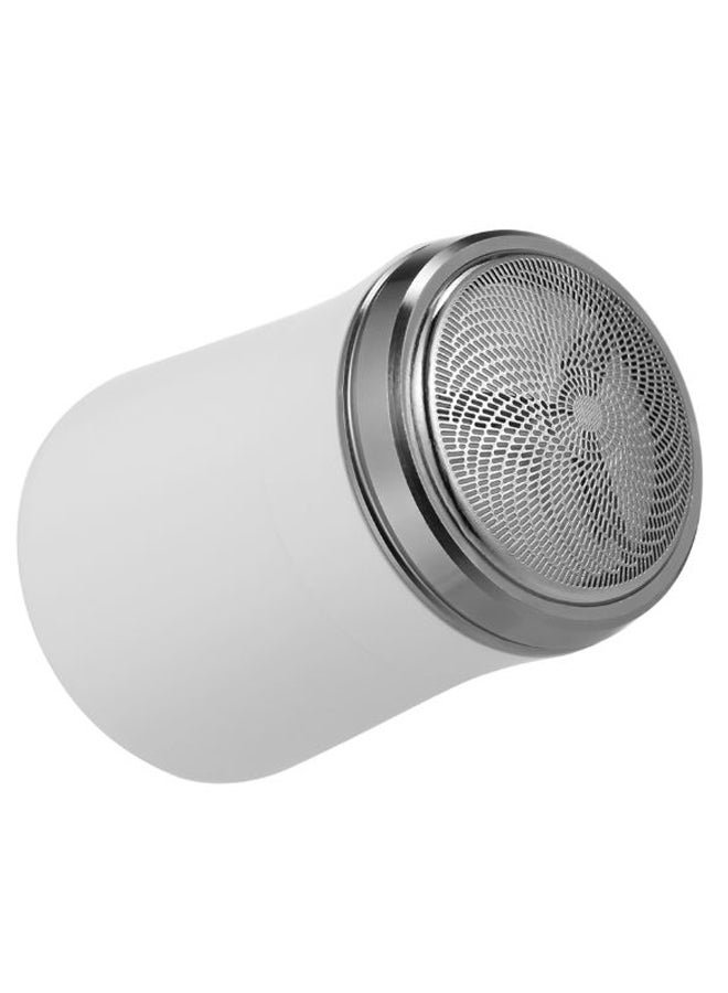 ماكينة حلاقة كهربائية صغيرة مع فرشاة غبار وكابل USB أبيض - Image 2