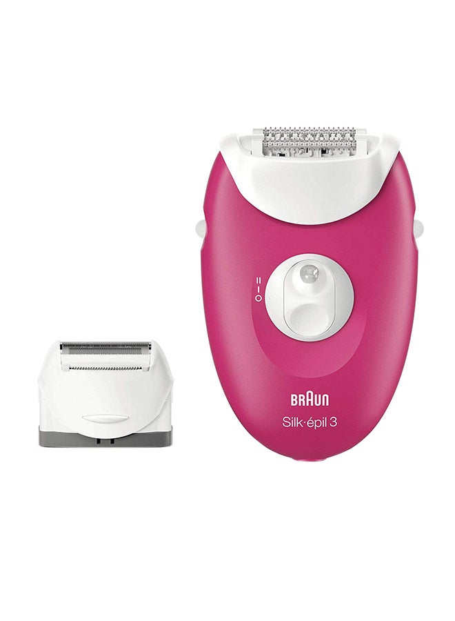 براون ماكينة نزع الشعر سيلك ومزودة بسلك أبيض/أرجواني