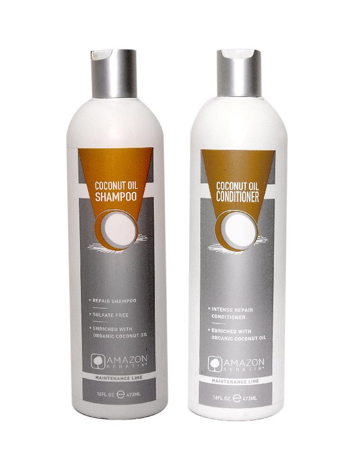 Coconut Oil Shampoo And Conditioner 473ml