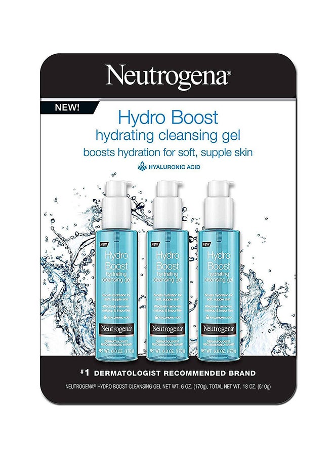 Neutrogena - 3-Piece Hydro Boost Hydrating Cleansing Gel - Image 1