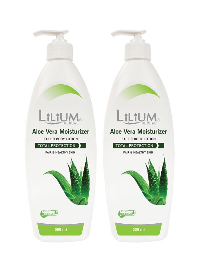 Pack Of 2 Aloe Vera Moisturizer Body Lotion 500ml