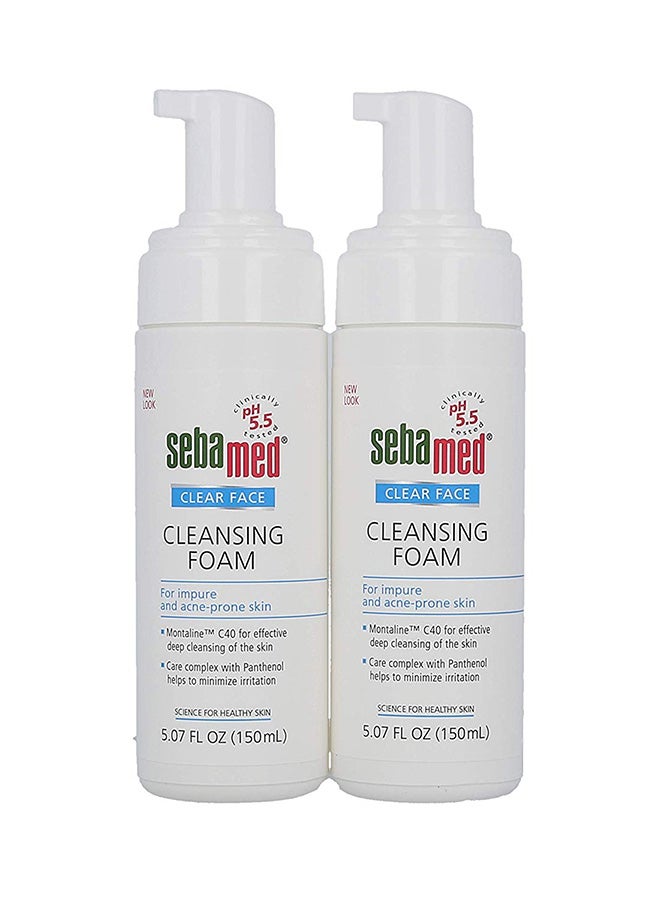 Sebamed Pack Of 2 Clear Face Cleansing Foam