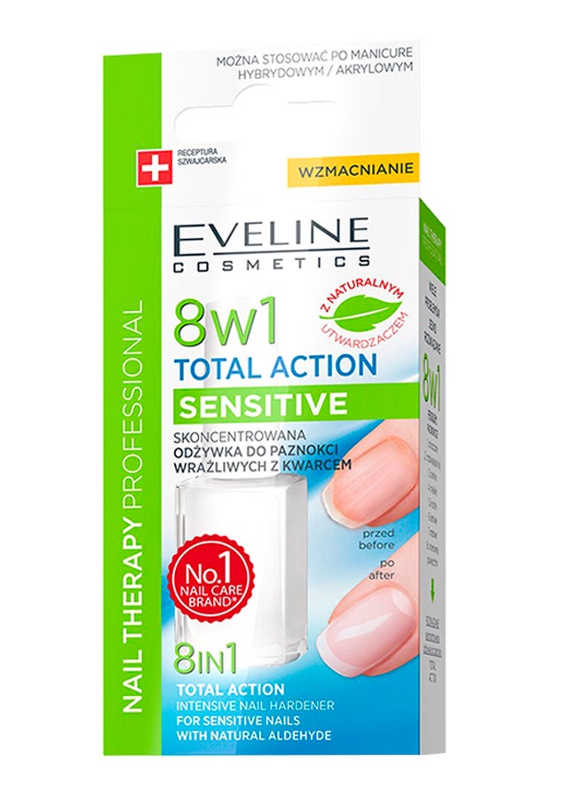 إيفلين كوزماتيكس مقوي الأظافر المكثّف توتال أكشن 8W1 أبيض - Image 1