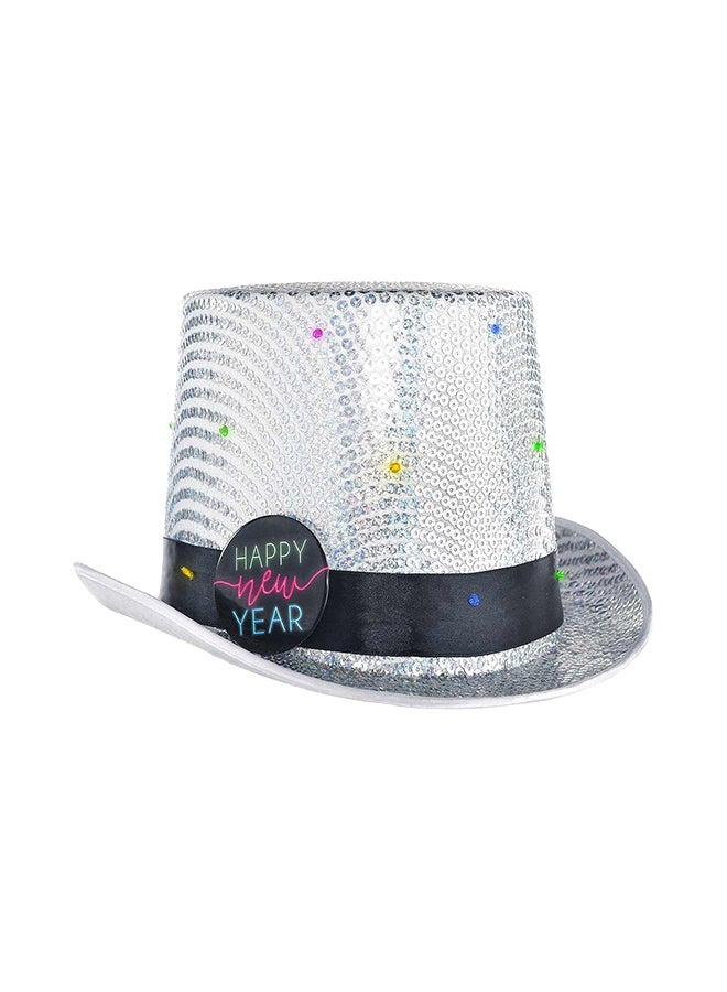 Amscan Happy New Year Light Up Top Hat 6.25x11.25inch