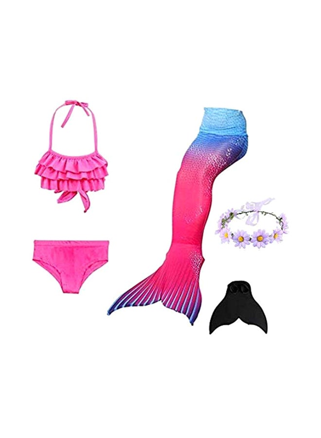 J&J 5-Piece Mermaid Swimming Suit With Bikini Set 150cm  - Image 1