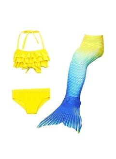 3-Piece Mermaid Swimming Suit With Bikini Set 130cm - v1578910646/N33620765A_1