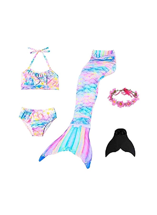 J&J 5-Piece Mermaid Swimming Suit With Bikini Set 140cm  - Image 1