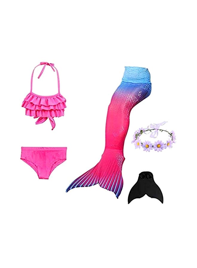 J&J 5-Piece Mermaid Swimming Suit With Bikini Set 130cm  - Image 1