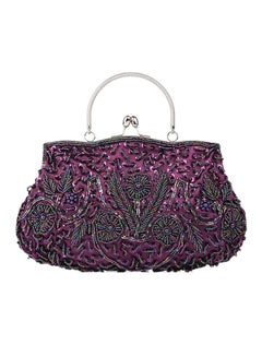 Trendy Evening Clutch Bag Purple