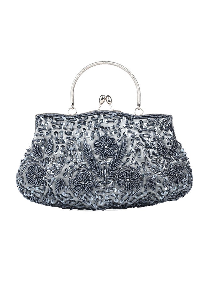 Trendy Evening Clutch Bag Grey - Image 1