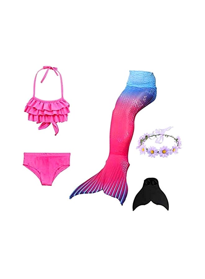 J&J 5-Piece Mermaid Swimming Suit With Bikini Set 120cm  - Image 1