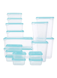 Home Box 17-Piece Food Container Set Clear/Blue  - Image 1