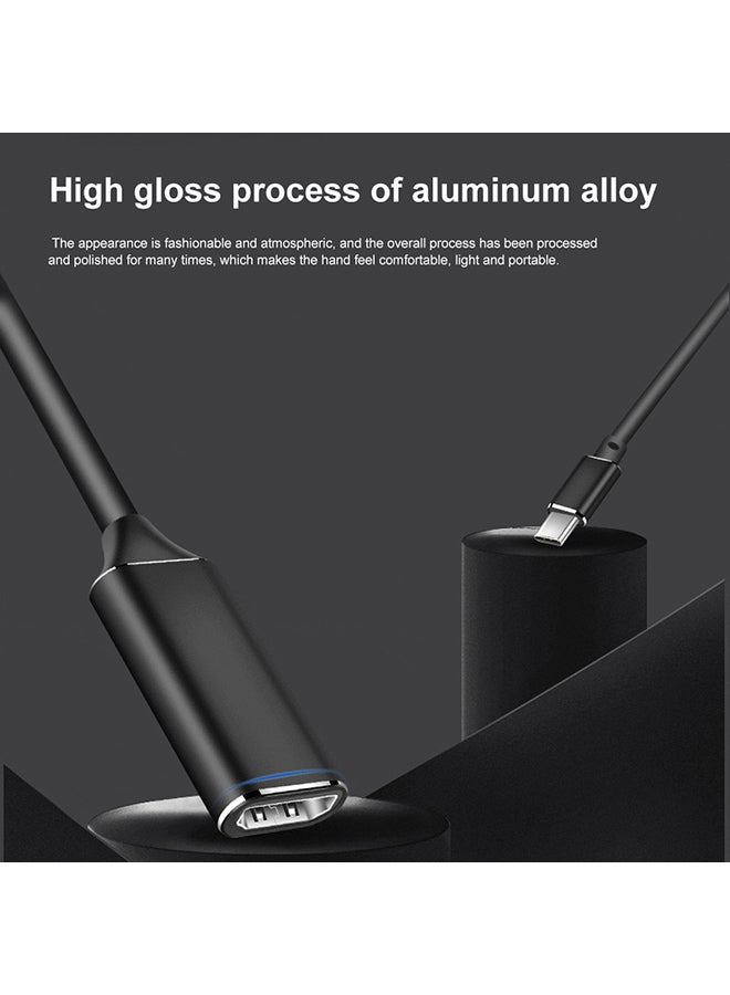 USB Type-C to HD Cable Adapter Black - Image 2