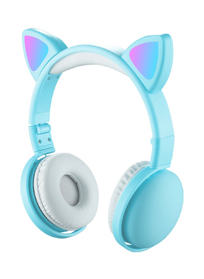 On-Ear Cat Ear Headphones Green - Image 1
