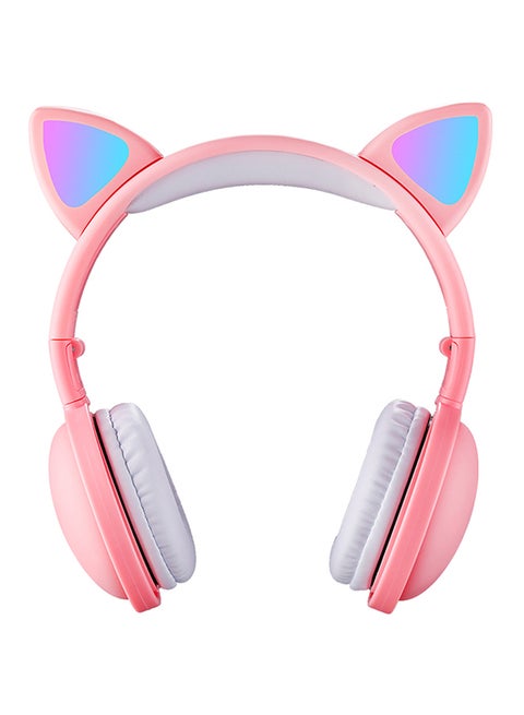 On-Ear Cat Ear Headphones Pink