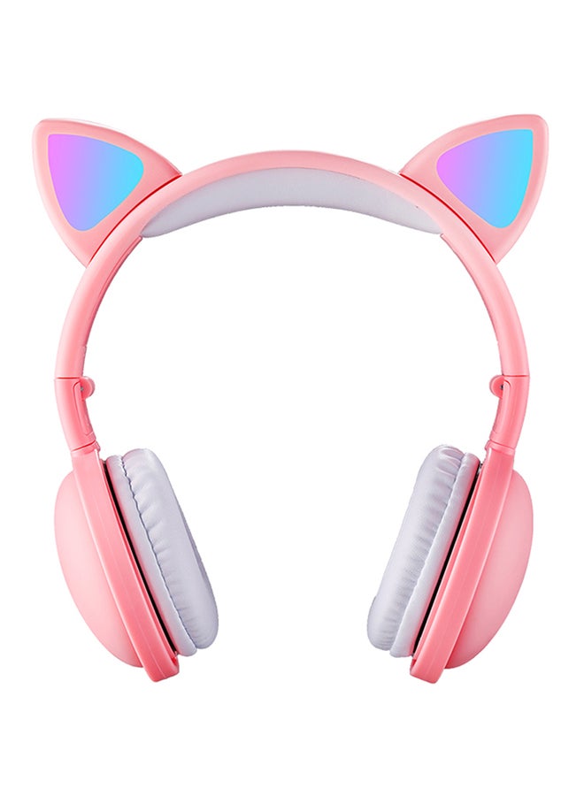 On-Ear Cat Ear Headphones Pink  - Image 1