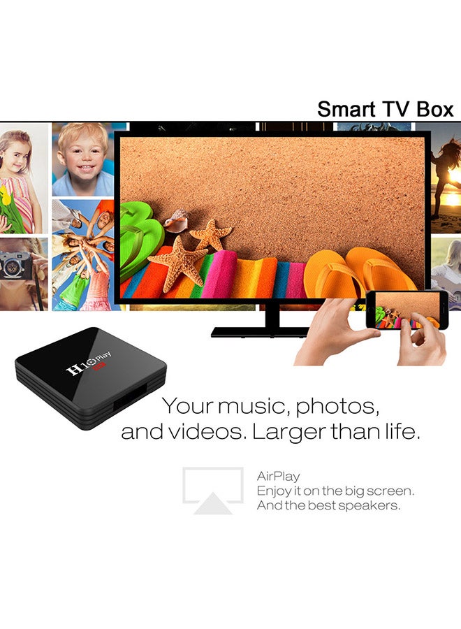 Smart TV Box Android 9.0 With 32 GB ROM H10 Black - Image 4
