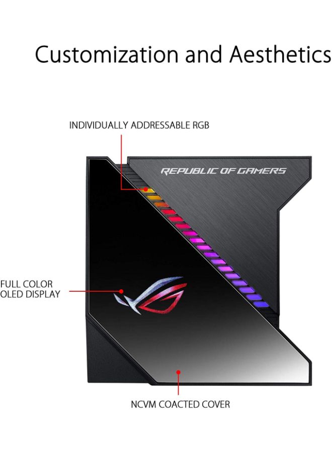 ASUS - ROG Ryujin 240 All-in-One Liquid CPU Cooler With Live Dash Colour OLED Black - Image 1