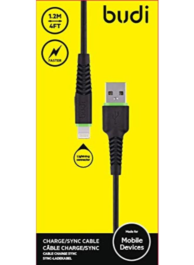بودي كابل Lightning لشحن الموبايل أسود - Image 3