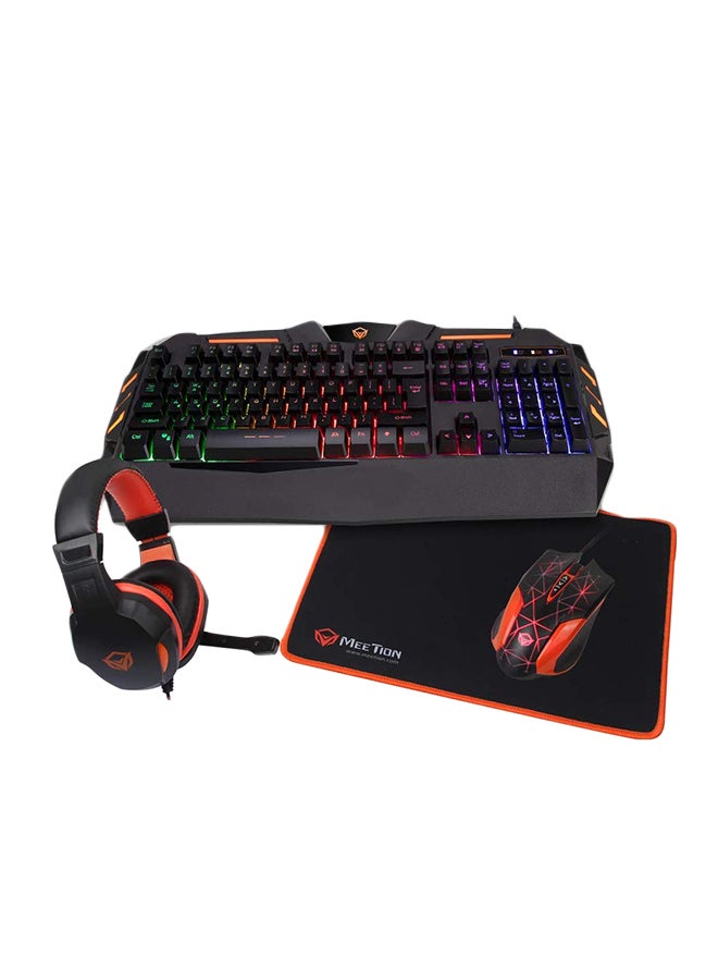 ميشين مجموعة لوحة مفاتيح USB لجهاز الألعاب برتقالي/أسود - Image 1