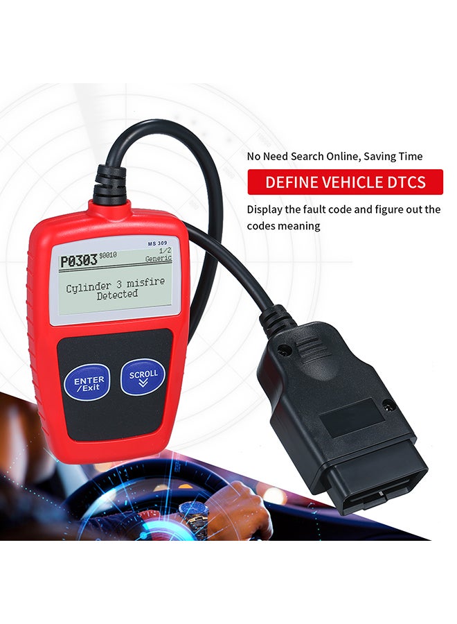 Multi-funcion Automotive Health Duagnostic Scanner Red 11x2.20x6.90centimeter  - Image 3