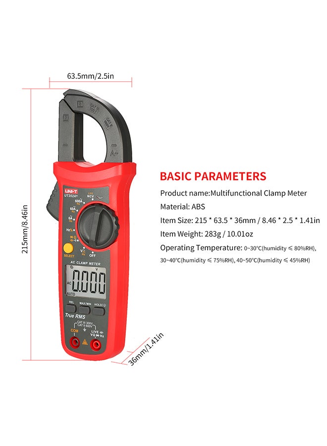 Generic - Multi-Function Clamp Meter Multicolour 23.50x5.30x9.20centimeter - Image 1