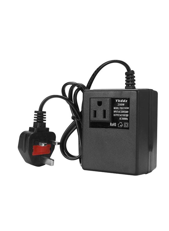 Generic - Transformer Step Down Voltage Converter Adapter Black 100x80x60mm - Image 1
