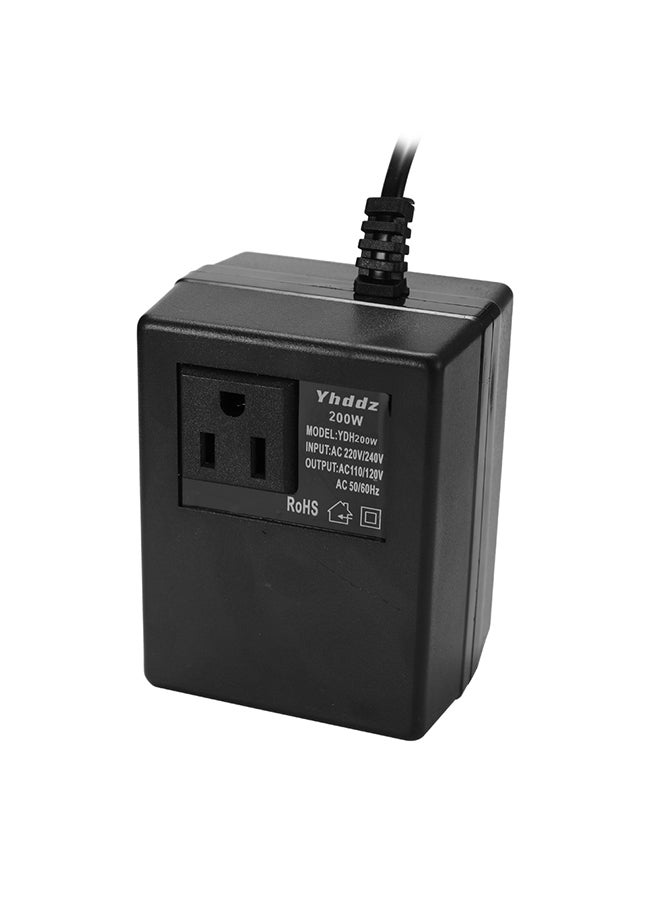 Generic - Transformer Step Down Voltage Converter Adapter Black 100x80x60mm - Image 1