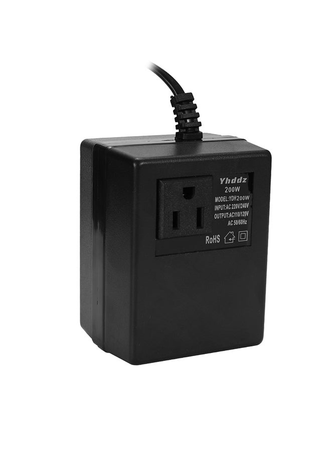 Generic - Transformer Step Down Voltage Converter Adapter Black 100x80x60mm - Image 1