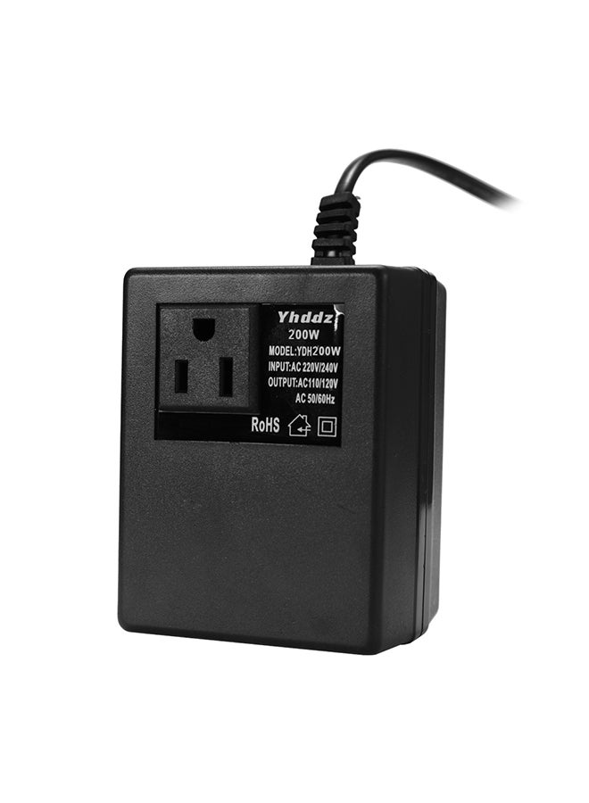 Generic - Transformer Step Down Voltage Converter Adapter Black 100x80x60mm - Image 1
