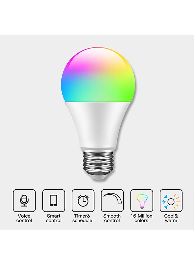 WiFi Smart Bulb Dimmable Light With Phone APP White 12.40x6.40x6.40cm - Image 2