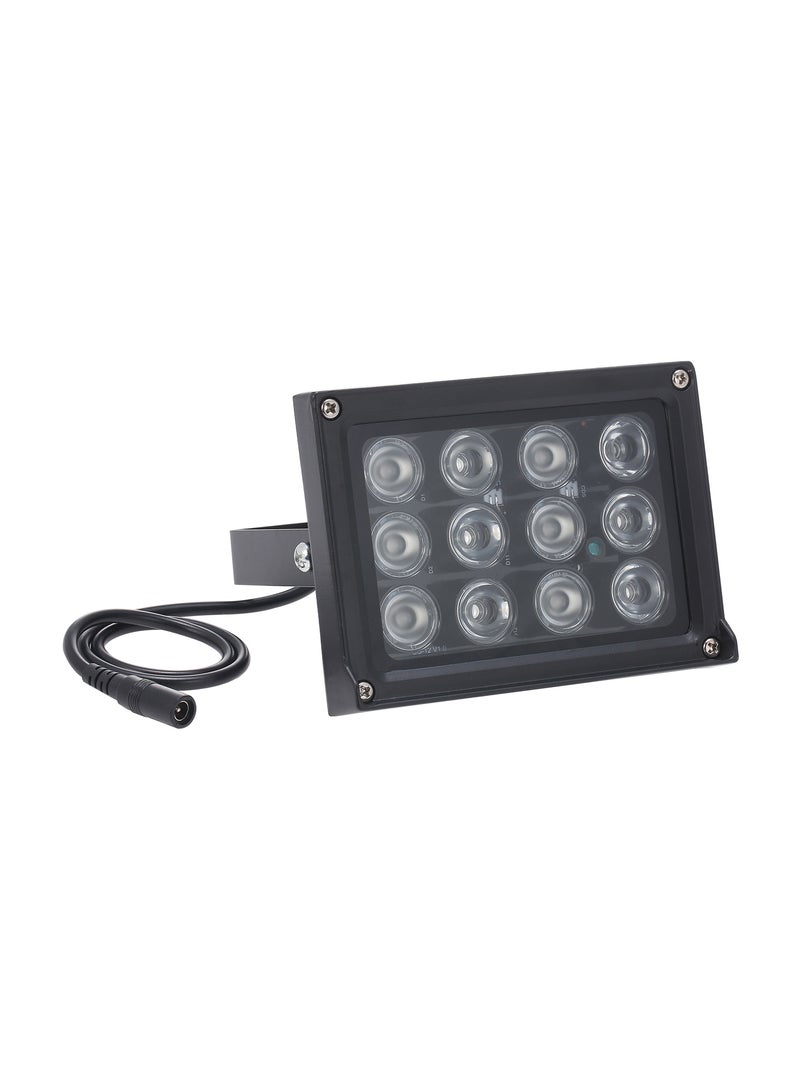 طقم مصابيح LED من 12 قطعة تعمل بالأشعة تحت الحمراء أسود 14.50x9.80x12.70سم - Image 1