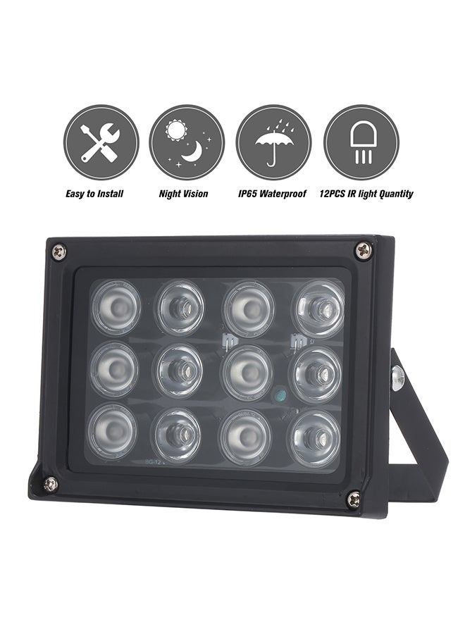 طقم مصابيح LED من 12 قطعة تعمل بالأشعة تحت الحمراء أسود 14.50x9.80x12.70سم - Image 2