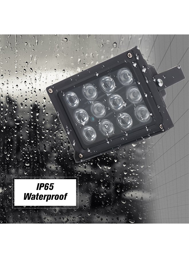 طقم مصابيح LED من 12 قطعة تعمل بالأشعة تحت الحمراء أسود 14.50x9.80x12.70سم - Image 3
