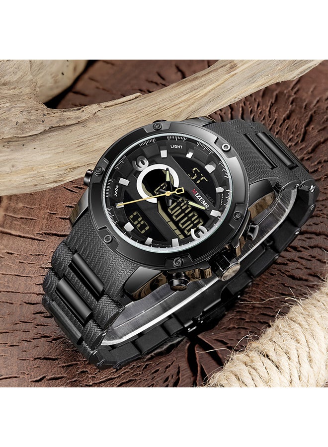 ميزومس ساعة يد رقمية وبعقارب بسوار من خليط معدني طراز J4375-3 unisex - Image 3