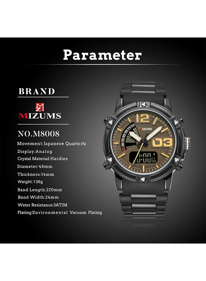 ميزومس ساعة يد رقمية وبعقارب مصنوعة من المعدن طراز J4374-1 unisex - Image 3