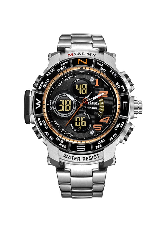 ميزومس ساعة يد رقمية وبعقارب وسوار من المعدن طراز J4371-5 unisex - Image 1