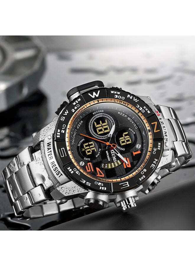 ميزومس ساعة يد رقمية وبعقارب وسوار من المعدن طراز J4371-5 unisex - Image 2