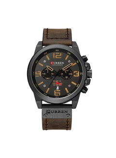 Leather Chronograph Wrist Watch J4370-1