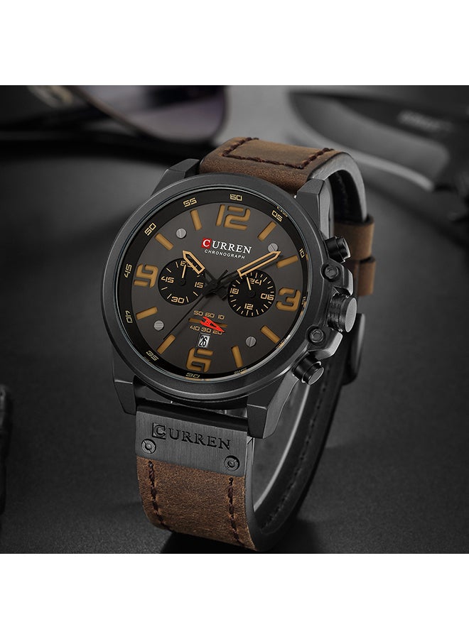 CURREN - Leather Chronograph Wrist Watch J4370-1 - Image 1