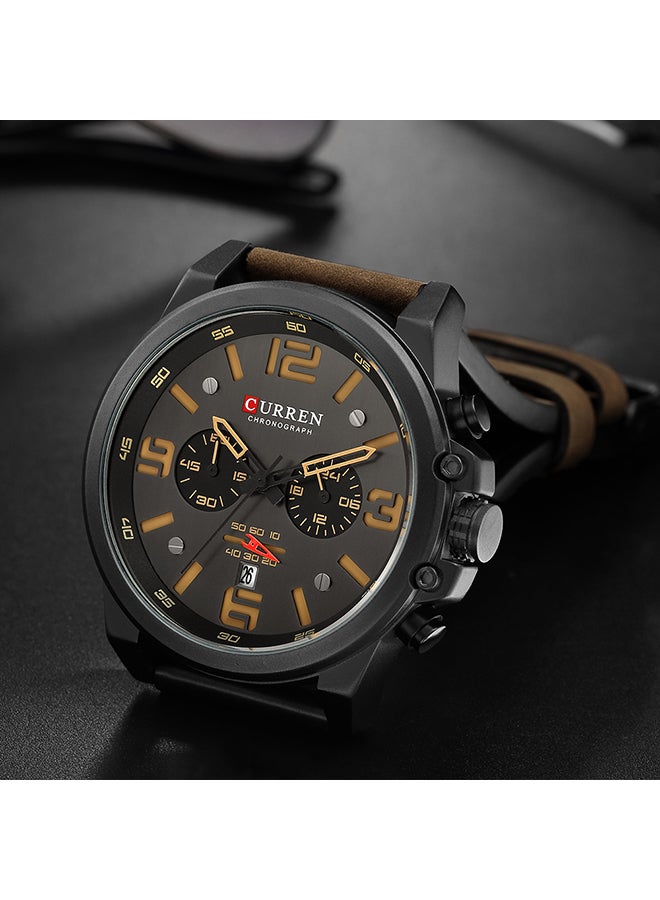CURREN - Leather Chronograph Wrist Watch J4370-1 - Image 1