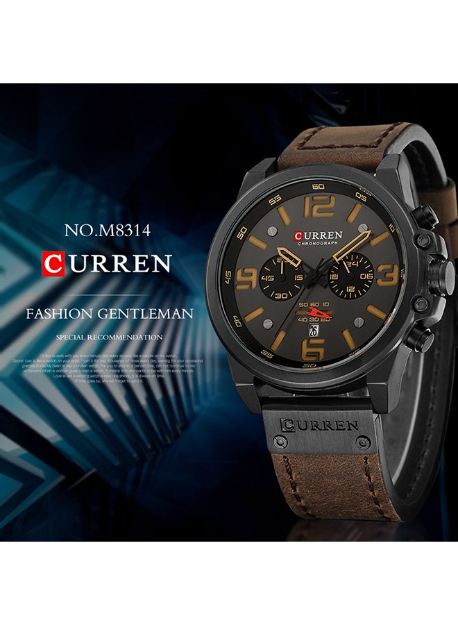 CURREN - Leather Chronograph Wrist Watch J4370-1 - Image 1