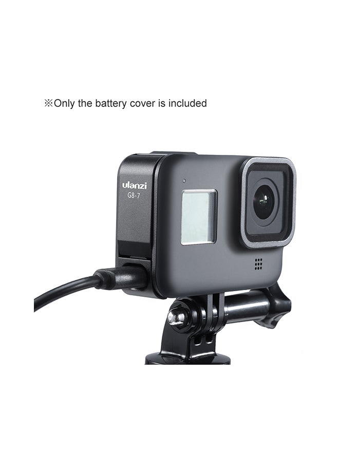 Ulanzi - G8-7 Action Camera Battery Cover Lid Removeable Type-C Charging Port Adapter Black - Image 1