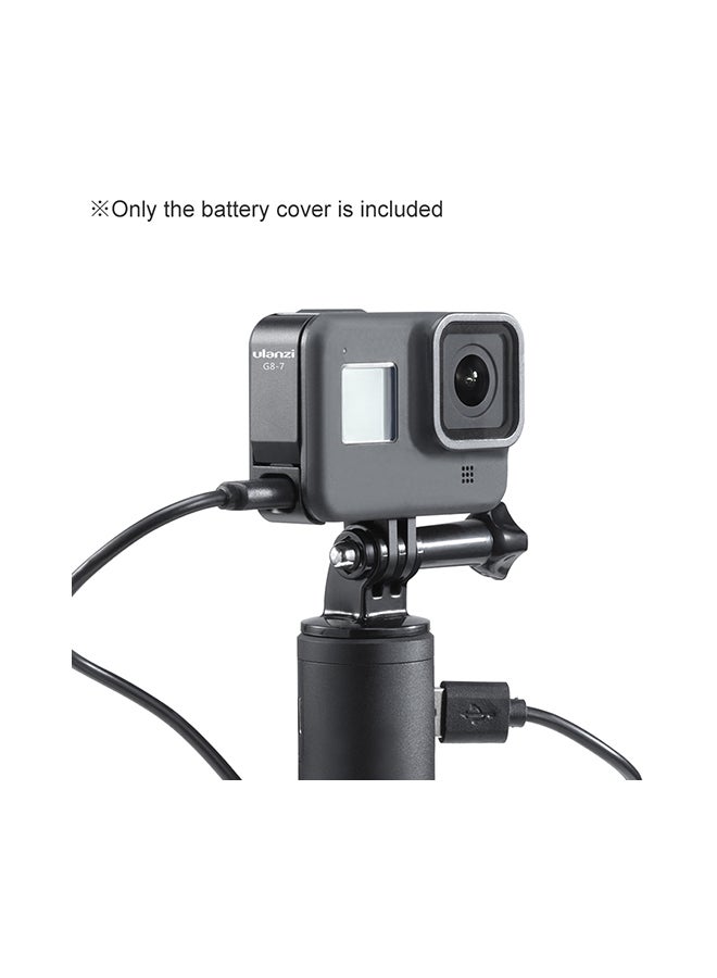 Ulanzi - G8-7 Action Camera Battery Cover Lid Removeable Type-C Charging Port Adapter Black - Image 1
